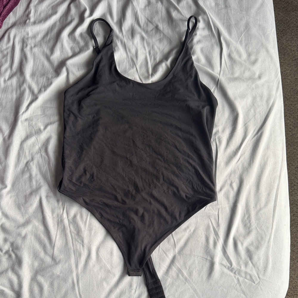 Chic Black Bodysuit with Straps